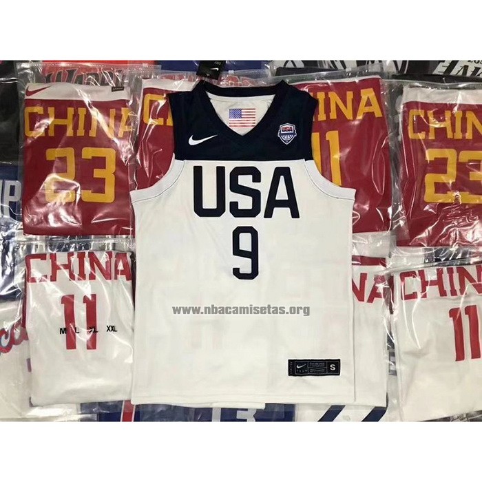 Camiseta USA Jaylen Brown 2019 FIBA Basketball World Cup Blanco